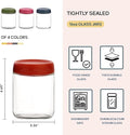 Tarros de vidrio herméticos de 473 ml (16 oz) con tapa, reutilizables, de boca ancha, ideales para guardar avena, ensaladas, especias, azúcar, yogur o pudín (paquete de 4 unidades multicolor).