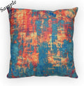 Set x4 Fundas de Almohada Grunge Retro 18x18" | Lino | Colores Mixtos | Decoración Hogar