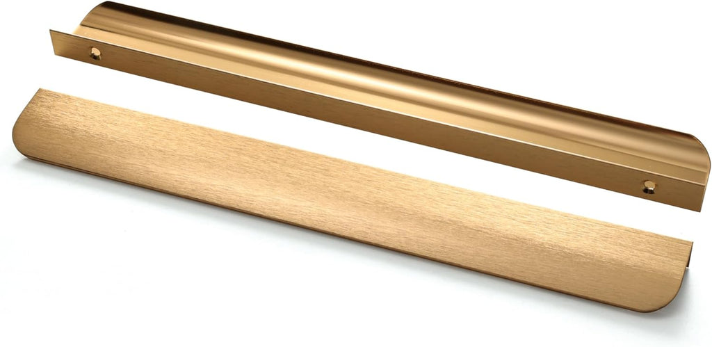 MATOOYA Finger Edge Pulls for Cabinets, Hidden Drawer Pulls - Flat Cabinet Pulls for Easy Installation - Cabinet Handles Modern Aluminum Alloy Kitchen Furniture Upgrade(4, Laskine, 300mm/11.82inch)