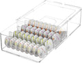 Refrigerator Storage Drawer for Bartesian Cocktail Pods, Stackable Bartesian Pod Holder for the Fridge, Hold 32 Bartesian Cocktail Capsules, Refrigerator Organizer Bins Storage Container -Clear