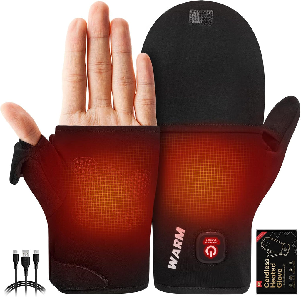 Heated Gloves – Rechargeable, Detachable Full & Half Finger
