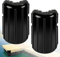 Protectores de esquina para muelles JYINCPED, defensas para muelles de barcos, vinilo de grado marino, protección inflable, herrajes de montaje de acero inoxidable incluidos, 8" x 16", paquete de 2, negro