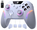 Mando inalámbrico para juegos EasySMX X20 con retroiluminación RGB, joystick con efecto Hall de 2 etapas, tasa de sondeo de 1000 Hz, giroscopio de 6 ejes multiplataforma, botones mecánicos - Compatible con PC/Switch/Steam/Android