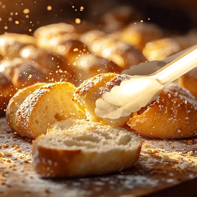 Paquete de 4 Pinzas Doradas para Servir de Acero Inoxidable – 9 Pulgadas, Ideales para Bufé, Fiestas y Banquetes