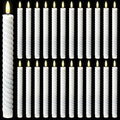 Pack 24 Velas LED Taper Sin Llama 10 Pulgadas – Blancas, Luz Cálida con Efecto Parpadeo | Bodas, Eventos y Decoración del Hogar