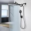 EL ROCIADOR DE MANO ES CUADRADO-Cabezal de ducha XXL de 31 cm con rociador de mano, cabezal de ducha de lluvia de alta presión, cabezal de ducha doble ajustable en altura, cabezal de ducha de lujo tipo cascada para baño.