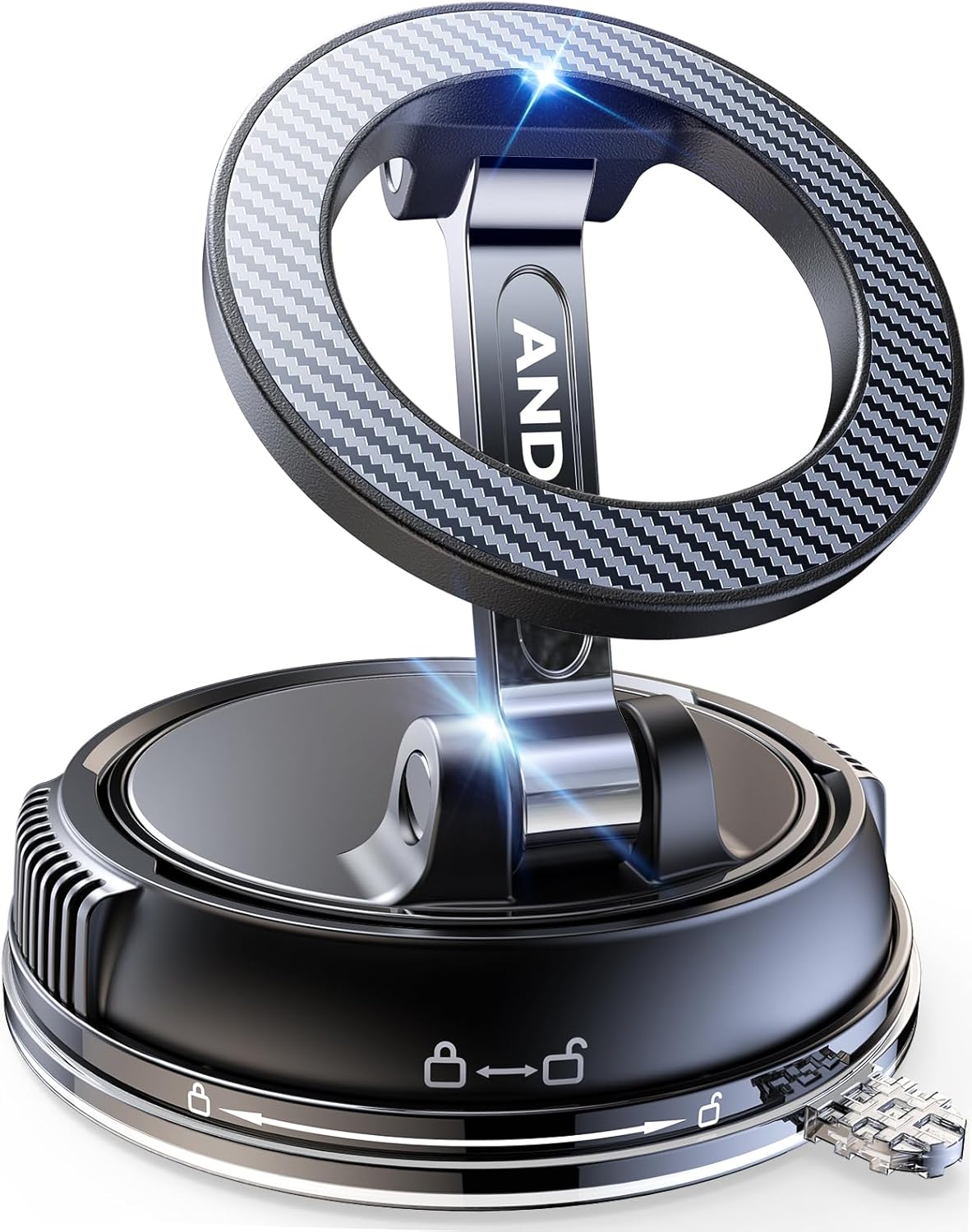 ANDERY Car Phone Holder for Magsafe [78+LBS Strongest Suction & 2400gf Magnetic] 360° Adjustable Car Phone Mount, Phone Holders for Your Car for iPhone 17 Pro Max 16 15 14 13 12 Air Plus, Carbon Fiber