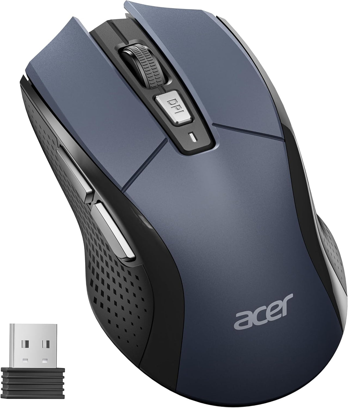 Ratón Inalámbrico Acer 2.4 GHz – 4000 DPI Ajustables, 6 Botones, Receptor USB-A, Para Oficina, PC, Portátil y Sobremesa, Manos Medianas y Grandes