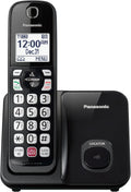 Panasonic Cordless Phone with Advanced Call Block, Bilingual Caller ID, Easy to Read Large High-Contrast Display, Expandable System with 1 Handset, Home Phone - KX-TGD810B (Black)