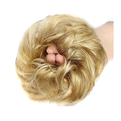 Extensiones de cabello humano brasileño desordenado, moño desordenado, extensión de moño esponjoso, extensiones de cabello humano Remy, rizado y ondulado, extensiones de cabello humano