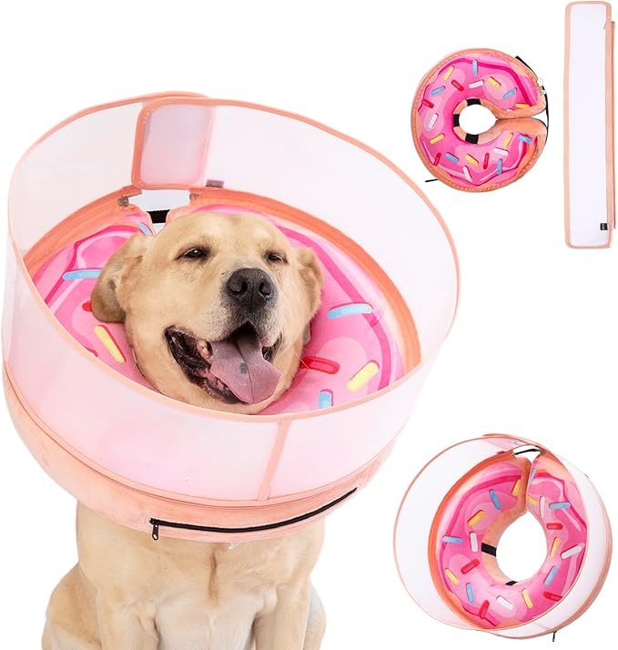 Collar Inflable de Recuperación para Perros y Gatos | Antilamer | Cómodo y Ajustable