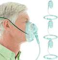 Pack de 3 Máscaras de Oxígeno para Adultos Talla XL – Tubo de 2 Metros y Correa Elástica Ajustable, Sin Taza