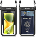 Rynapac Funda Impermeable para Celular hasta 8.5 Pulgadas Pack 2 | IPX8 Compatible iPhone 17-14 Galaxy S26 Ultra Pantalla Tactil