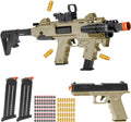 Pistola de Juguete Blaster con Dardos de Espuma | Dispara Balas Suaves y Expulsa Casquillos | Incluye 2 Cargadores | Regalo para Ninos y Adultos 8+