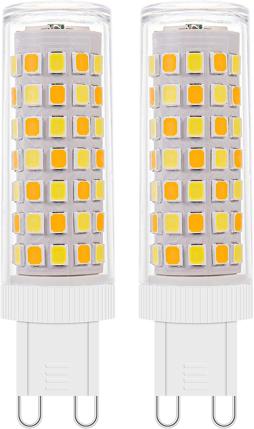 Pack 2 Bombillos LED Inteligentes Wi-Fi Base G9 Regulables – Compatible con Alexa y Google Assistant, Blanco Cálido a Frío (2700K-6000K), Brillo 1%-100% (120V, 0.4-4.7W)