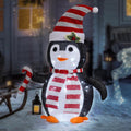 Adorno navideño de pingüino iluminado de pie. Decoraciones navideñas iluminadas a pilas para porches, jardines, patios, interiores y exteriores. 