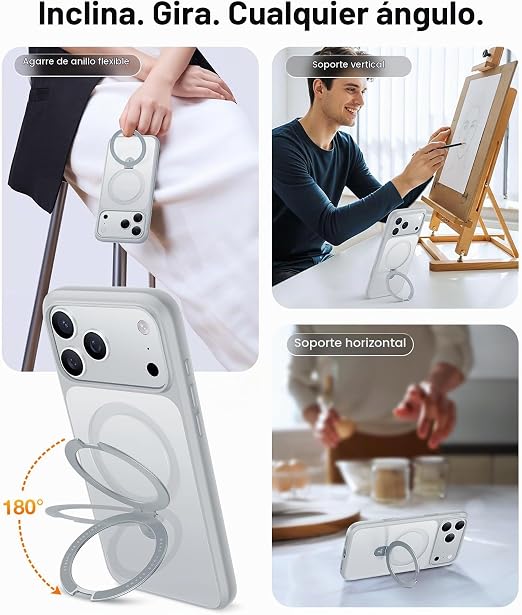 TORRAS Ostand - Funda magnética para iPhone 17 Pro Max con soporte, color