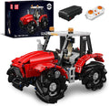 Mould King 18037 Tractor Model Building Blocks Kit, Buildable Farm Toy with Remote Control, Tractor Construction Vehicles Sets, STEM Farm Equipment Toys(1392 Pieces)