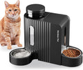 Comedero y dispensador de agua automático por gravedad para gatos Gardner Pet, de acero inoxidable, dos en uno, de gran capacidad para perros, cachorros y gatitos (2 litros) 
