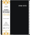 Planificador Mensual 5 Años 2026-2031 – Calendario Julio 2026 a Junio 2031, 23x28 cm, Bolsillos Doble Cara y Cubierta Polipropileno