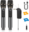 Sistema Dual de Micrófonos Inalámbricos para Karaoke y DJ – 500ft, Recargable, 2.4GHz, Cancelación de Ruido AI