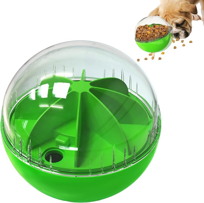 Pelota de golosinas para perros, rompecabezas de comida para perros, alimentador lento, juguetes interactivos chirriantes de estimulación mental, dispensador de golosinas para perros