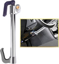 Tevlaphee - Bloqueo universal de freno de volante, antirrobo, retráctil, con doble gancho, para coche, camión, SUV, furgoneta, seguridad con 3 llaves (extendido) 