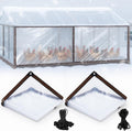 VitalCozy Cubierta para Gallinero 2 Piezas 10x3.3 Pies | Lona Transparente Impermeable de PVC Resistente | Con 30 Bungees para Invierno