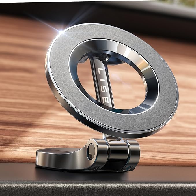 LISEN Soporte de coche MagSafe para iPhone 17 Pro Max, soporte de teléfono ultra magnético para tablero de automóvil, accesorios de automóvil para iPhone 17 Pro Max, regalos para hombres, mujeres