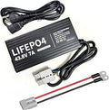 Cargador de batería LiFePO4 de 43,8 V y 7 A para baterías de litio de 36 V/38,4 V, cargador inteligente con conector Anderson, anillos M8, indicador LED, 10 Ah-80 Ah, LiFePO4, seguridad múltiple para carrito de golf, autocaravana, barco, hogar