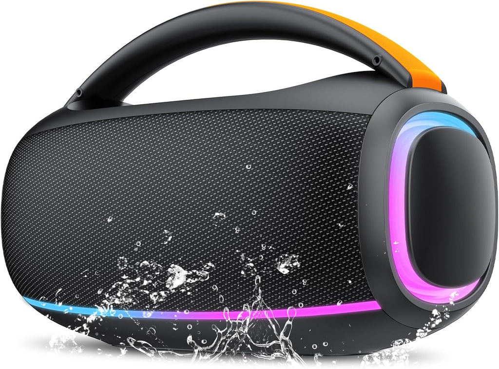 Ajblg Speakers Bluetooth Wireless: 80w Loud Speaker with Bass, 30H Playtime, IPX7 Waterproof, Large Speakers for Work, Outdoor, Workshop, Garage, Portable Speaker with TWS