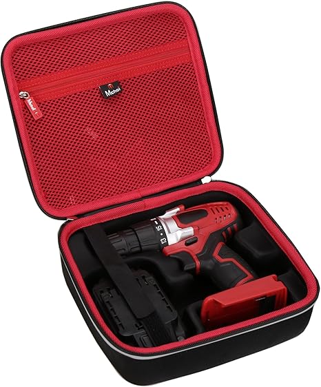 Mchoi Estuche rígido portátil para juego de taladro inalámbrico A-viD 20V MAX de iones de litio, portabrocas sin llave de 3/8 pulgadas, 16 posiciones y 22 brocas de taladro/destornillador, solo funda