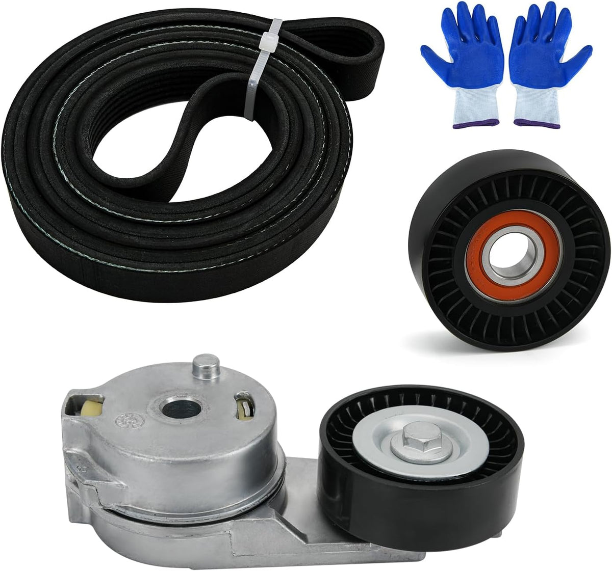 Kit Tensor y Polea Loca de Banda Serpentina 38323 | Para Dodge Ram 1500 2500 3500 2009-2018 V8 5.7L | Reemplaza 4861660AA 38018 6PK2020