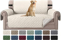 Funda Protectora para Sofá H.VERSAILTEX – Acolchada, Reversible, Resistente al Agua – Loveseat 46" (Marfil/Beige)