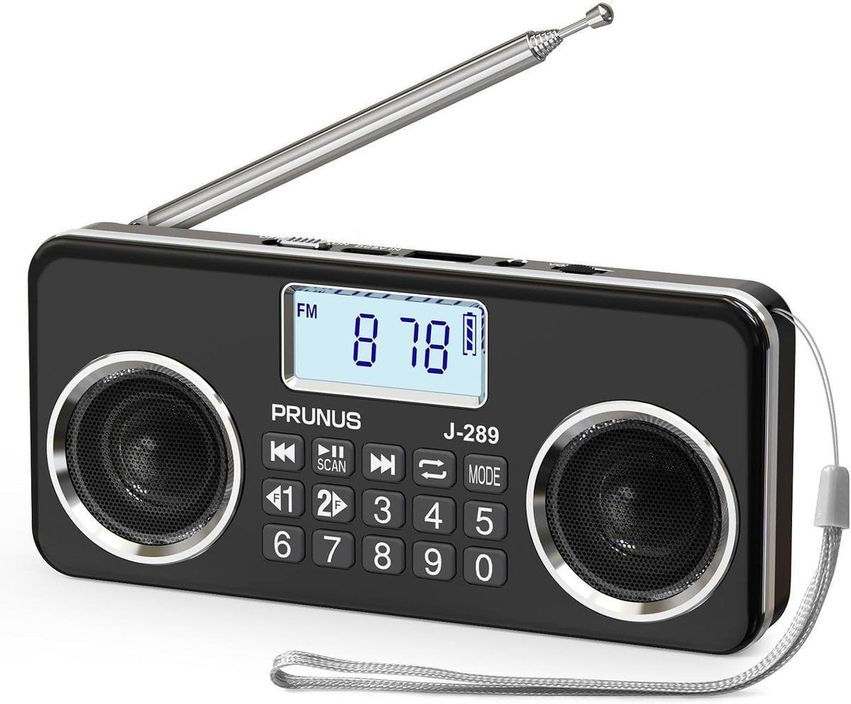 Radio FM Digital Portátil con Altavoz Bluetooth, Reproducción TF/USB y Batería Recargable – Uso Interior y Exterior