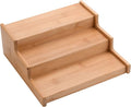 Estante de especias de bambú expandible de 3 niveles para cocina y baño, soporte de almacenamiento de madera multifuncional, perfecto para tarros de especias y condimentos