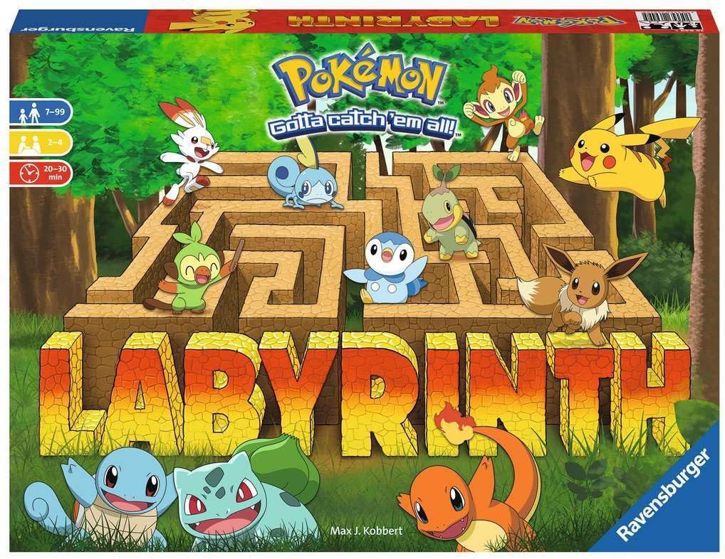 Ravensburger Labyrinth Pokemon Juego de Mesa | Aventura Estrategica de Laberinto para Toda la Familia | Incluye Pikachu, Bulbasaur y Mas | Regalo para Ninos 7+