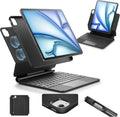 Funda ESR para iPad Air de 11 pulgadas con teclado M4/M3/M2 (2026/2025/2024) y iPad Pro 11/Air de 5.ª/4.ª generación, soporte magnético de fácil ajuste, modos vertical/elevado, con funda protectora extraíble, color negro.