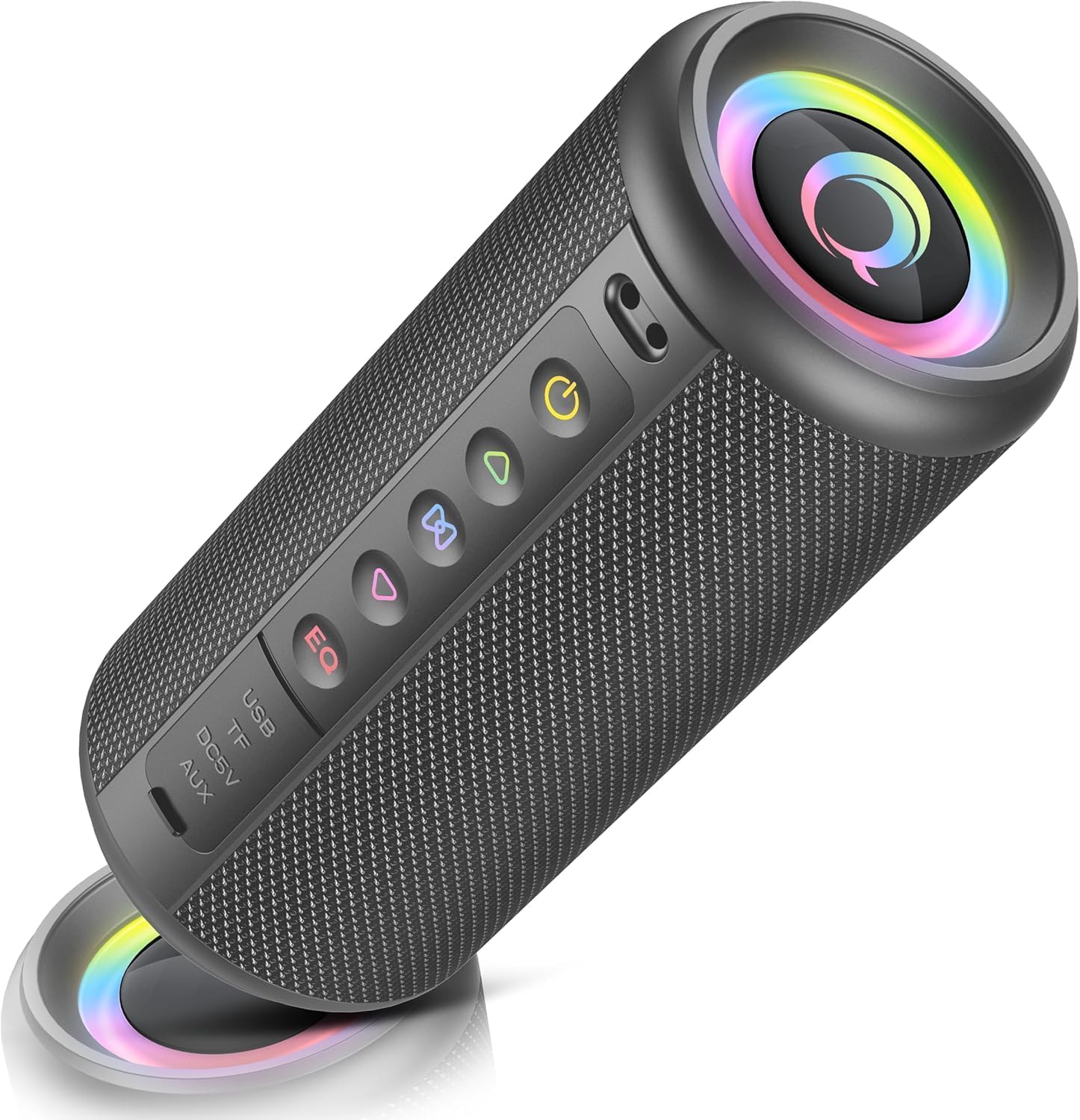 dotn Portable Bluetooth Speaker, 2026 Bluetooth 5.4 Wireless Speaker with 20W HD Loud Stereo Sound, 20H Playtime, LED Lights, IP7, TWS Pairing, Built-in Mic, for Outdoor, Home, Beach, Party, Gift