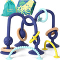 Jumble Jangle Juguetes Dentición Bebé - Libre BPA, Juguetes Silla Alta Multipropósito Juguetes Sensoriales Niños Autismo: Alivio Dentición Succión Texturas Sensoriales Bebés Pequeños (Oscuro)