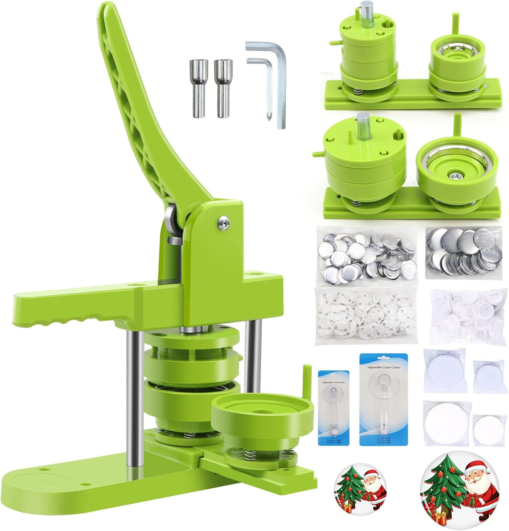 Maquina para Hacer Botones MK.Bear – Tallas 32mm y 58mm, Kit con 200 Piezas y 2 Cortadores Circulares