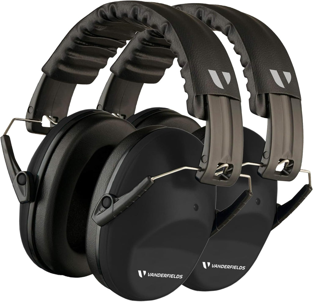 Auriculares de protección auditiva Vanderfields con reducción de ruido de 20 dB, orejeras con cancelación de ruido para adultos: protección auditiva pasiva para campos de tiro, fuegos artificiales, construcción y corte de césped.