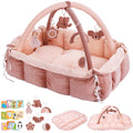 Gimnasio de Actividades para Bebe | Tapete Tummy Tim Convertible en Piscina de Pelotas | Rosa