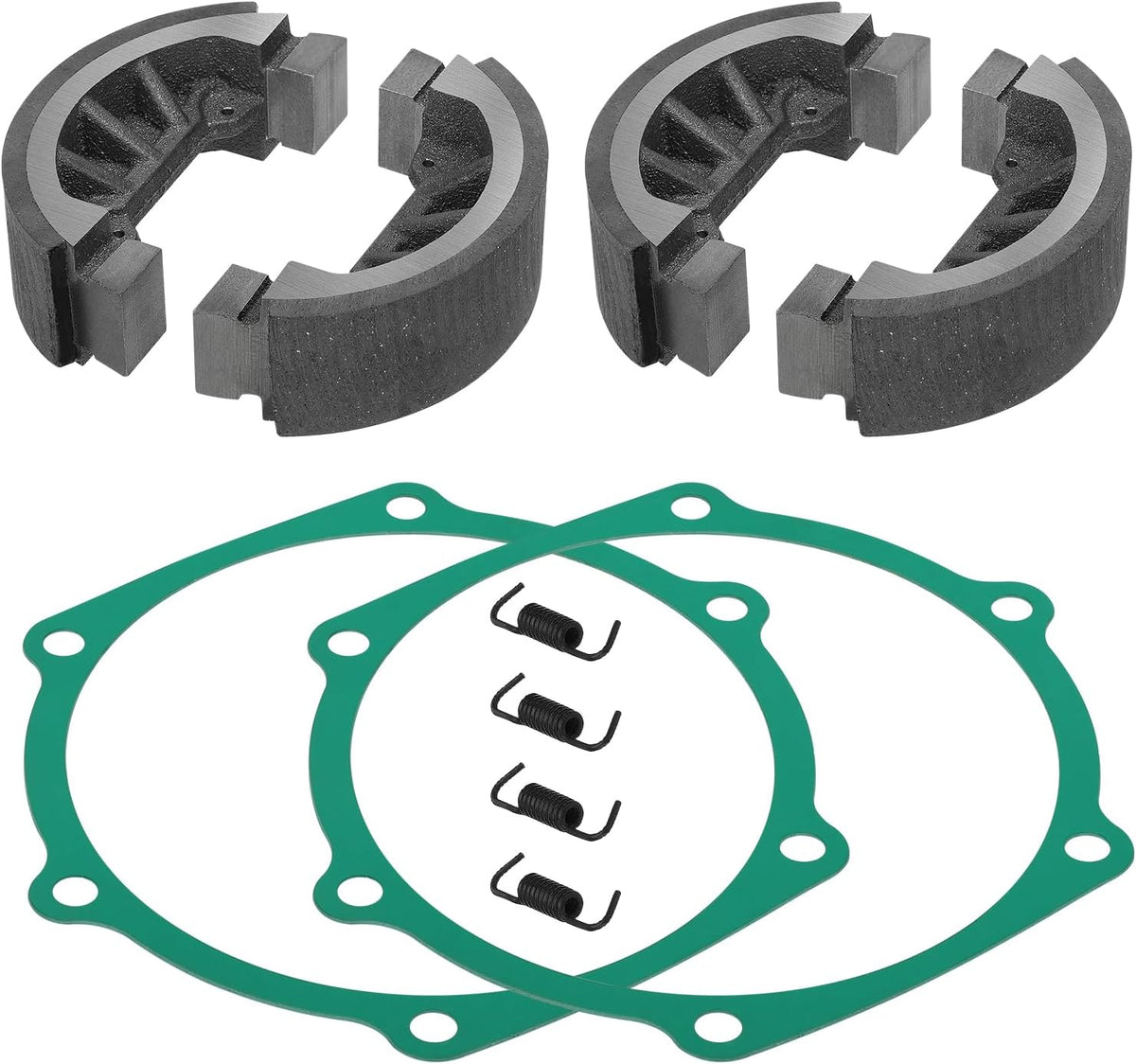 Juego de zapatas de freno M MATI, kit de juntas y resortes (2 unidades) para tractor John Deere 750 770 790 M805735 CH15072 M803177 CH15073