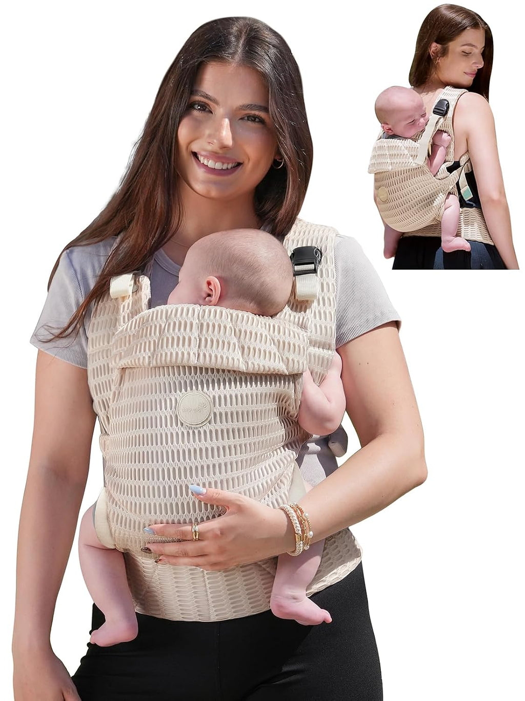 GROWNSY Portabebés para recién nacidos a niños pequeños (7-44 libras