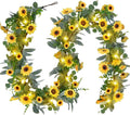Guirnalda Flores Artificiales COEWUR 2.3m Girasoles Seda 30 Luces - Flores Falsas Verano Luces Precableadas Repisa Ducha Boda Arco Entrada Pórtico Escalera (1 Pieza)