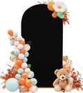 SUKAIKEQA Cubierta para arco de boda de 2,2 m (7,2 pies) Fondo de tela elástica de spandex para soporte de arco Ideal para ceremonias de boda, fiestas de cumpleaños, baby showers y decoración de fotomatón (Negro)