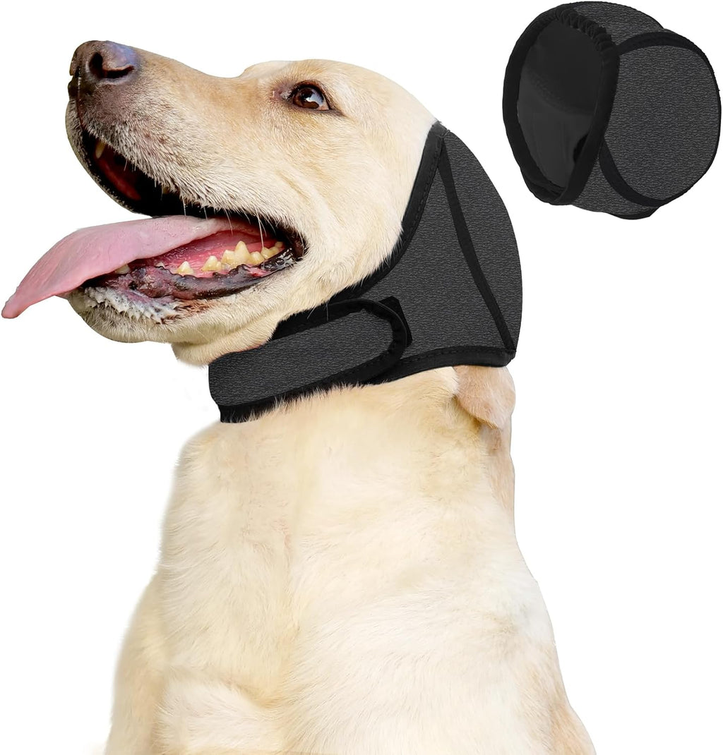 Protectores de orejas JOHNBOLIN para perros y envoltura para orejas sin sacudidas para hematomas, baño, secado, natación y alivio de la ansiedad por ruido: protector de orejas elástico e impermeable con diseño de capucha relajante para aseo/cubierta de