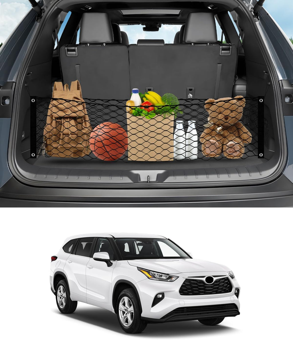 Karltys Red de Carga Tipo Sobre para Toyota Highlander 2020-2026 | Malla Elastica de Nylon para Maletero | Organizador de Carga Resistente