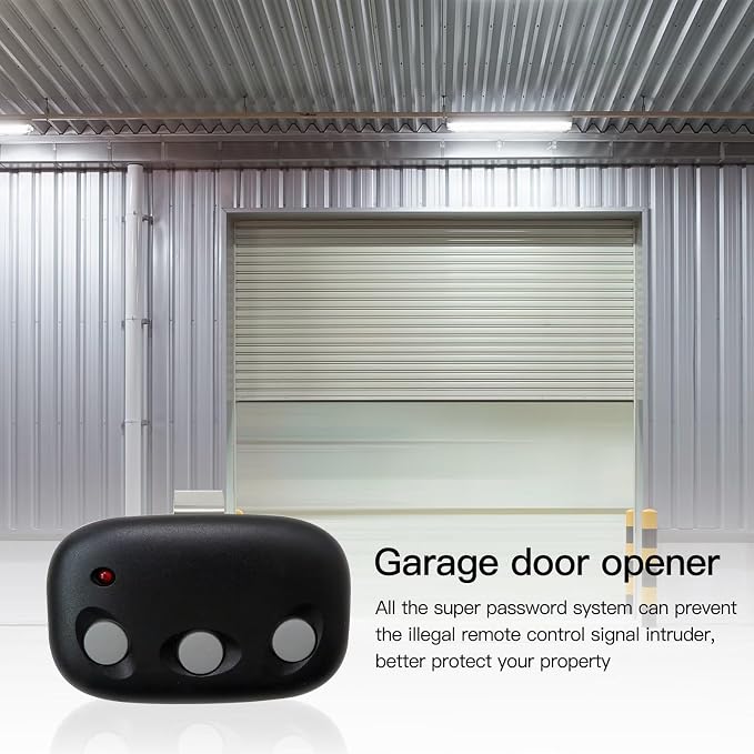 ⚠️ Uno de los controles no tiene el clip de enganche | Control Remoto para Puerta de Garaje DNT00089 Compatible con Linear LD033 LD050 – Pack de 2